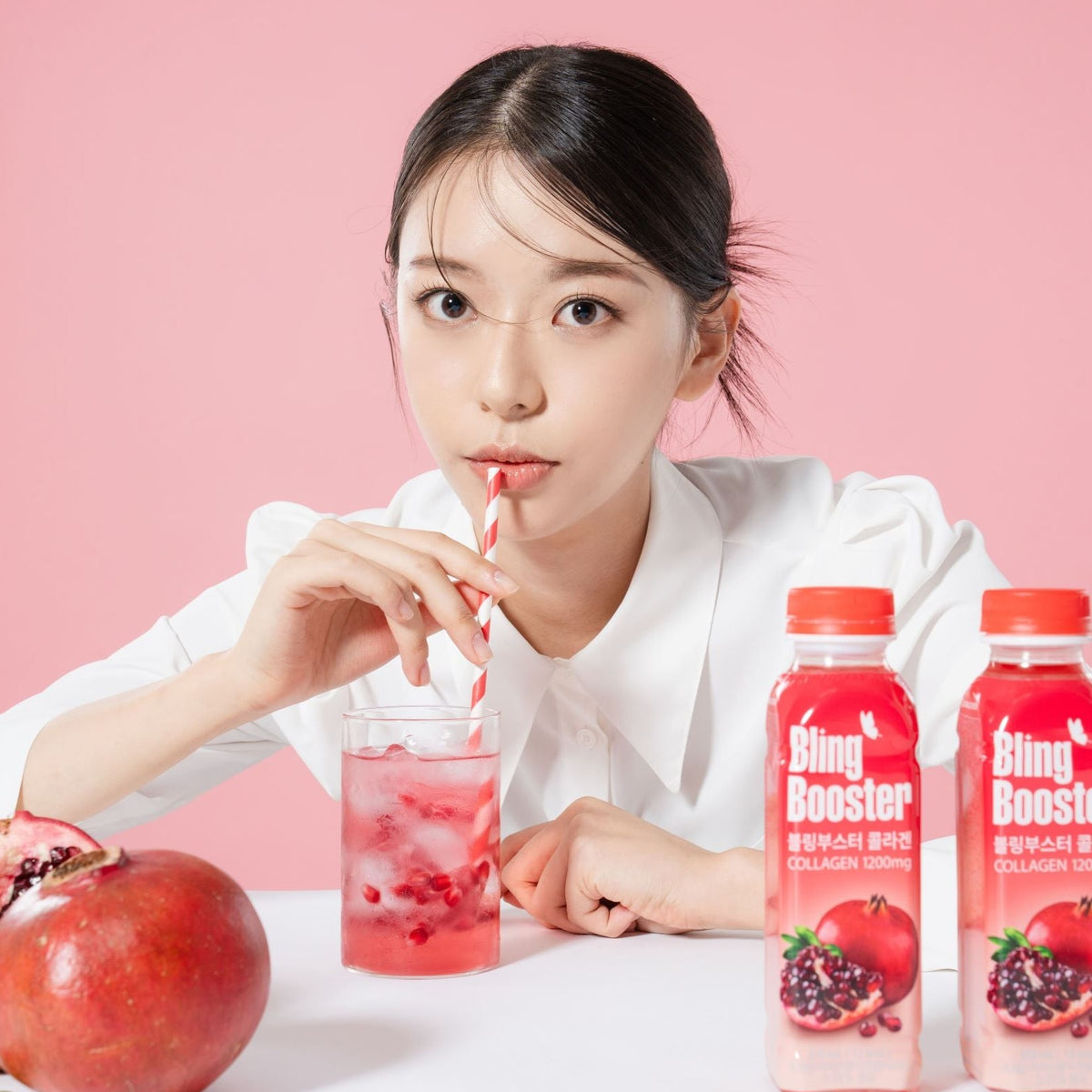 [Bling Booster] Bling Booster Collagen Pomegranate low calorie drink 冰灵博特膠原蛋白石榴低卡飲料 350ml x 20